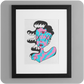 The Casual Covert TikTok Monster 5x7 Print in a frame.