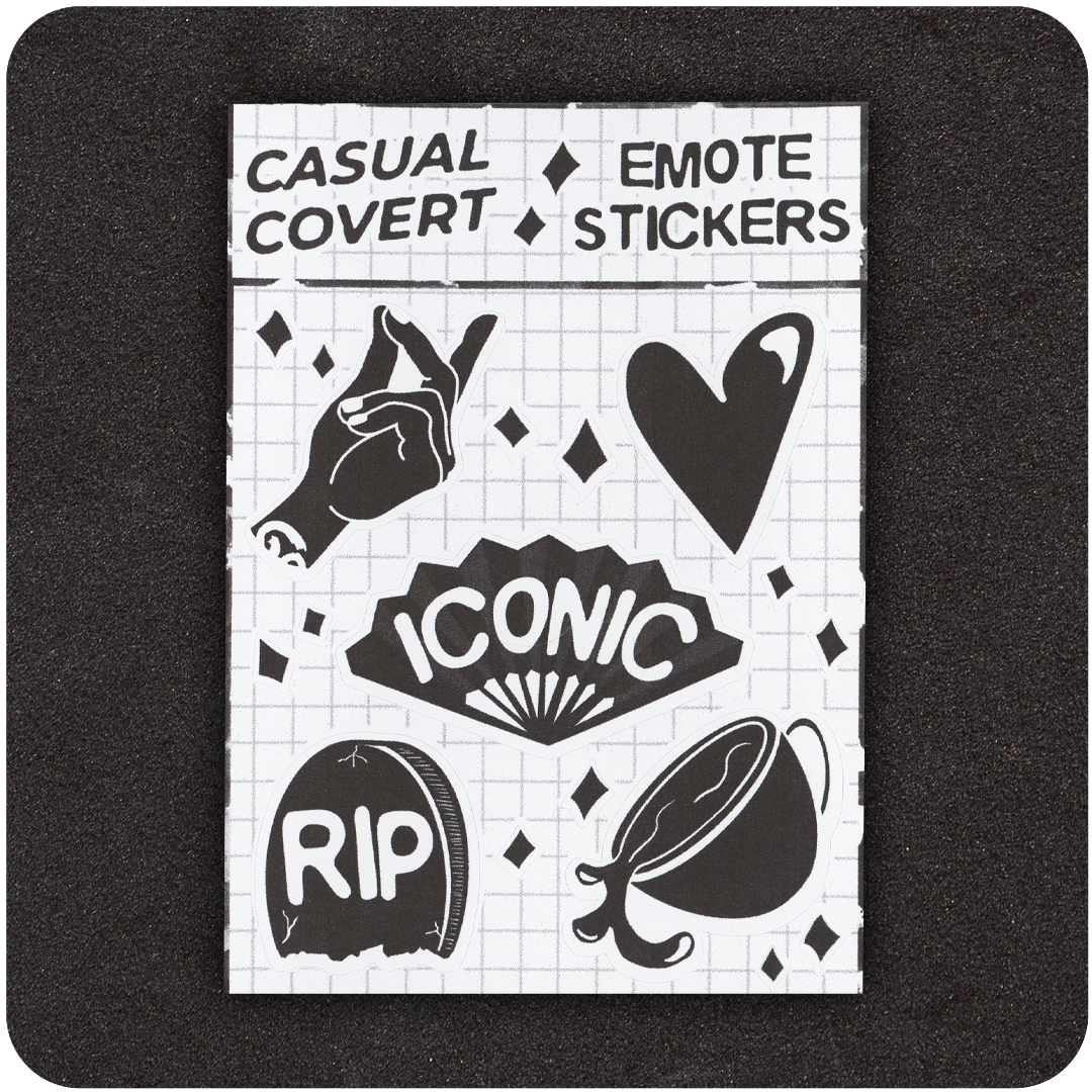 The Casual Covert Twitch Emote Sticker Sheet